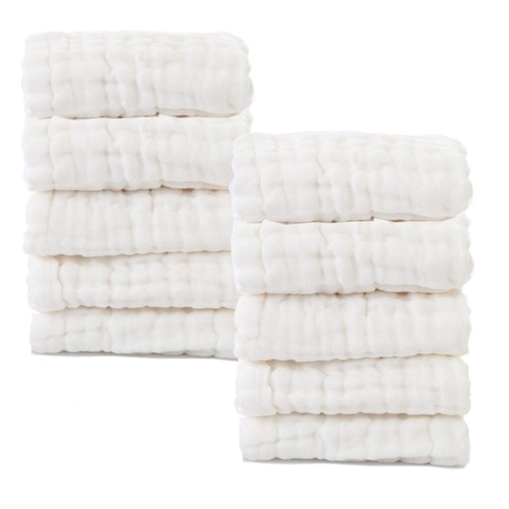 Matching Muslin Face Wash Cloths For Bathroom Must Haves