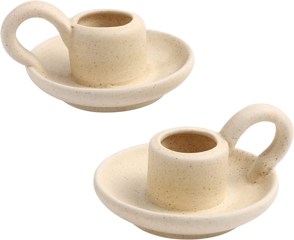 ceramic candle stick holders cozy home amazon finds
